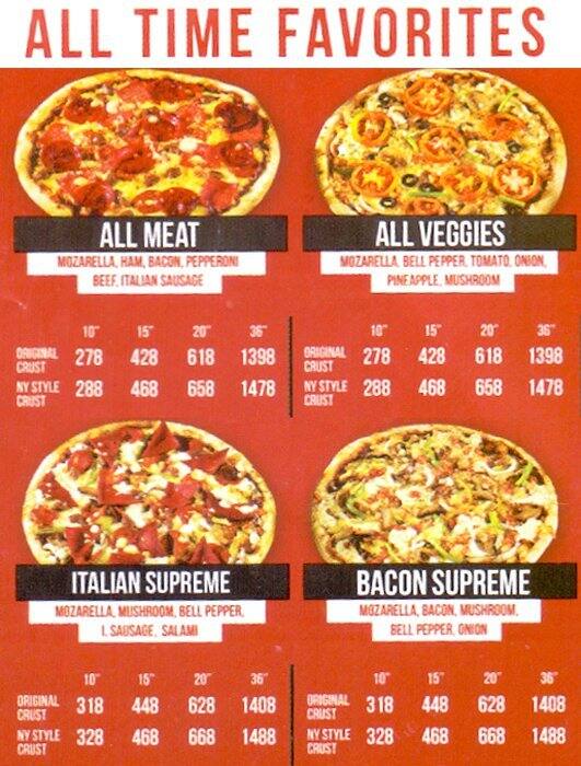 Big Guys Pizza Menu, Menu for Big Guys Pizza, Concepcion Dos, Marikina