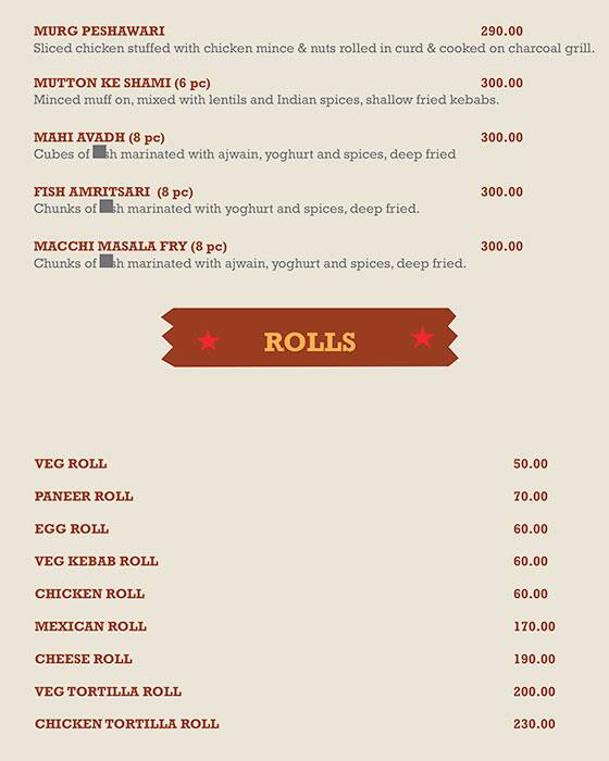 Kakis Restaurant menu