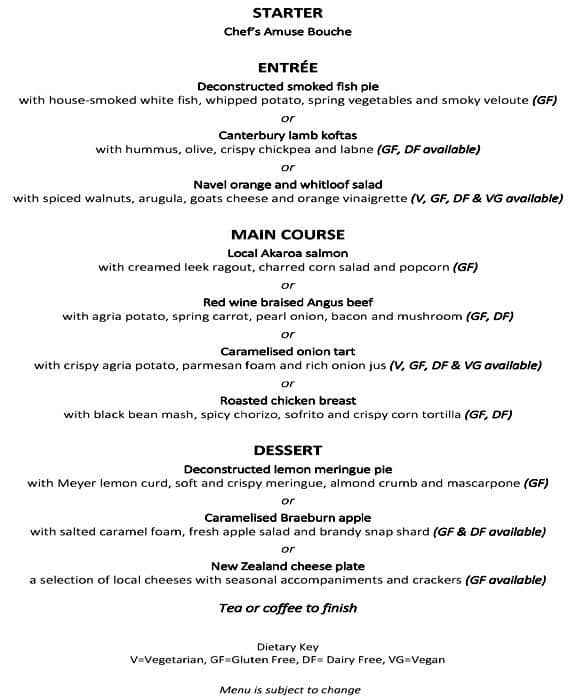 Christchurch Tramway Restaurant Menu - Menumania/Zomato