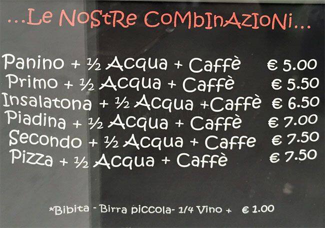 Menu di Bar Modà 