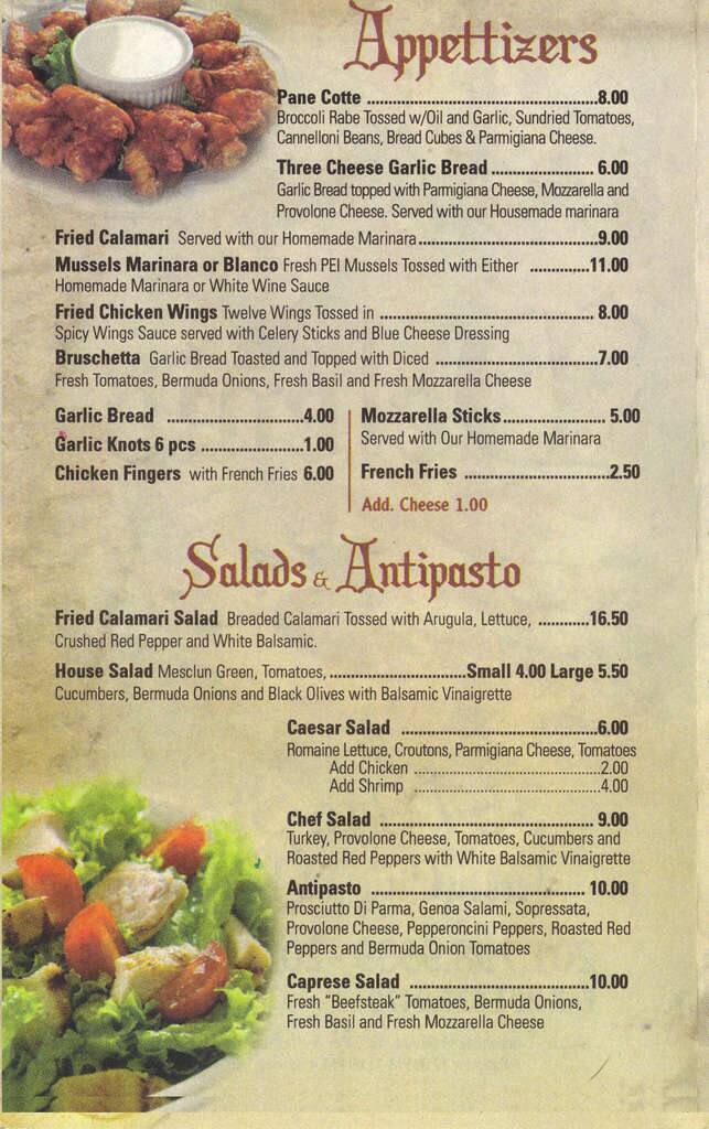 Menu at Delenio pizzeria, Jersey City