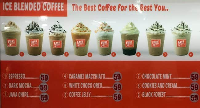 Foss Coffee Menu, Menu For Foss Coffee, Cubao, Quezon City - Zomato 