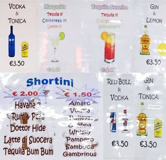 Menu di Bar Banglà 