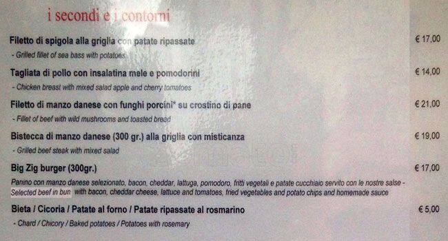 Menu di Zi Gaetana 