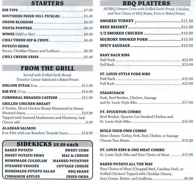Menu at BBQ, Arvada, W 52nd Ave