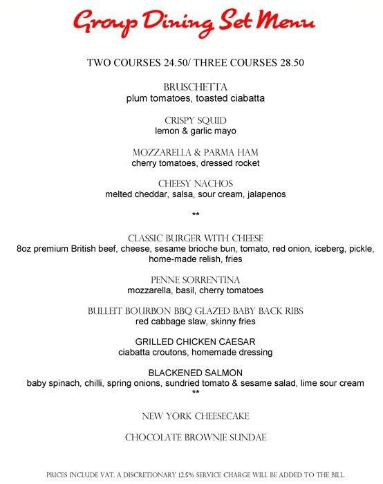 Menu at Frankie's Sports Bar & Grill, London