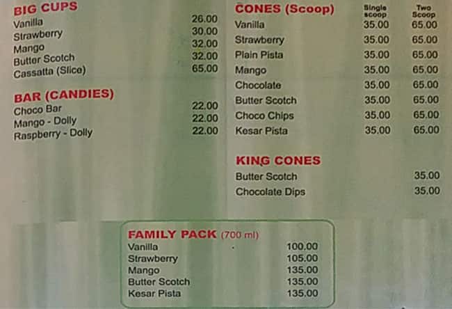 Panchami Pure Veg menu