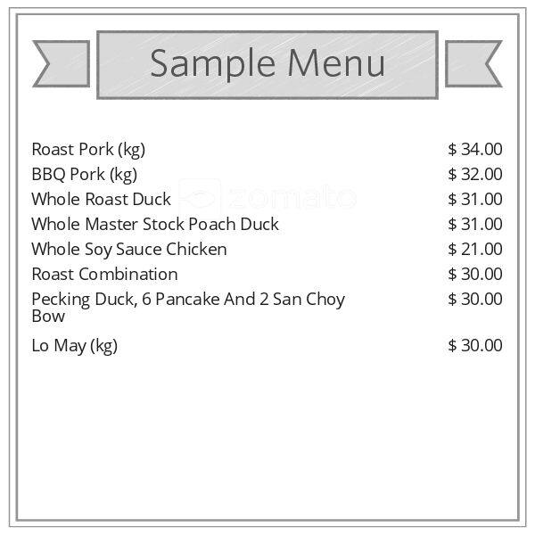 Vic Park Chinese BBQ Menu, Menu for Vic Park Chinese BBQ, East Victoria