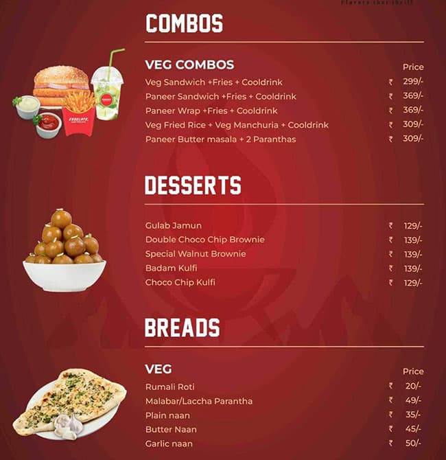 Menu of Grill On The Hill, Banjara Hills, Hyderabad