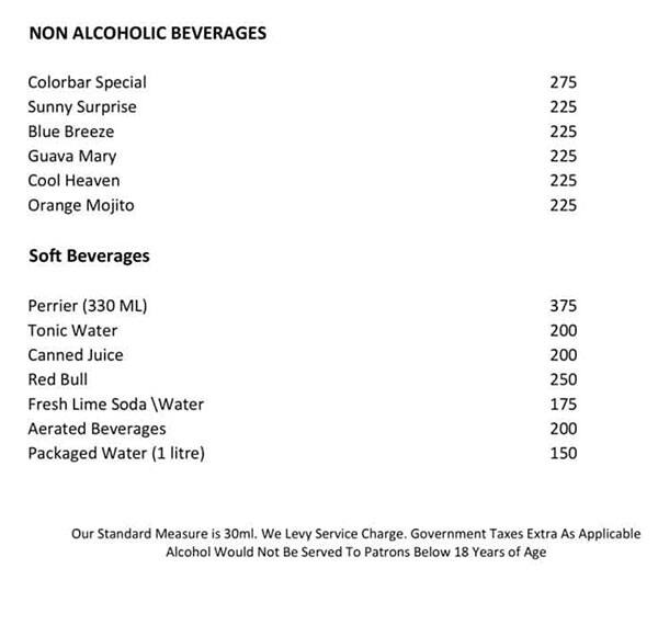 Colorbar menu