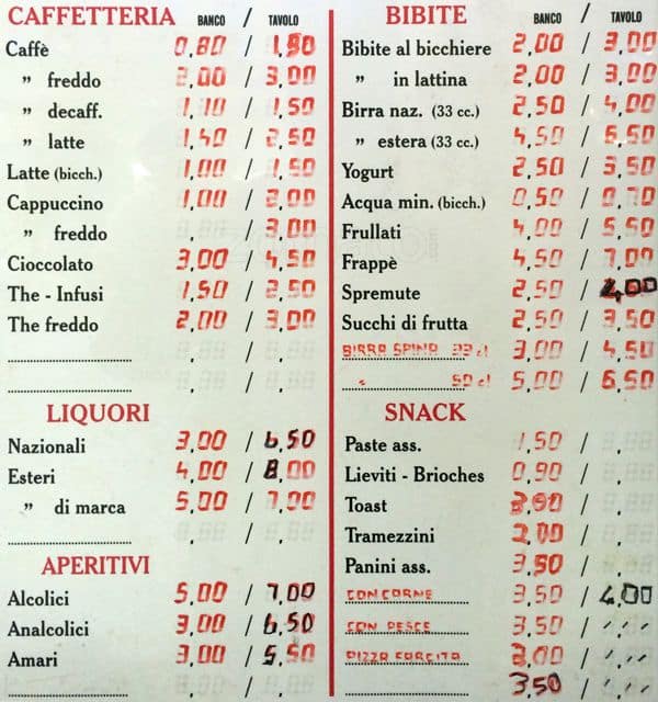 Menu di F.Lli Staroccia 