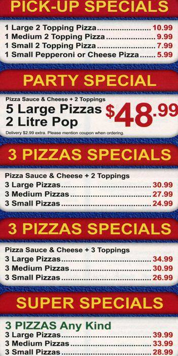 Carta de Pizza Factory