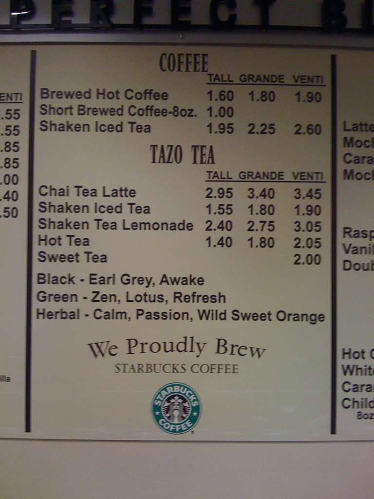 Carta de Perfect Blend