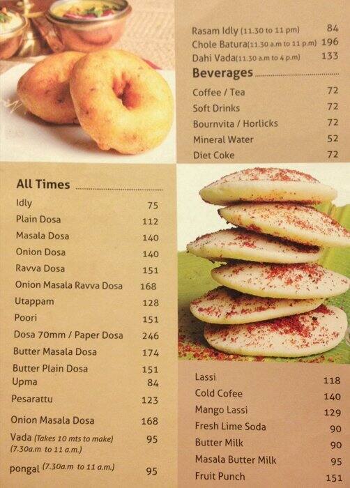 Chutneys Menu, Menu for Chutneys, Jubilee Hills, Hyderabad Zomato