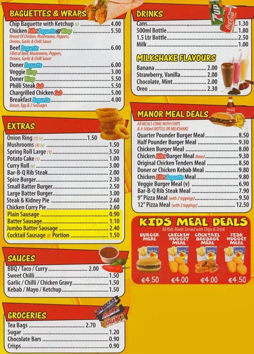 just eat manor pizza