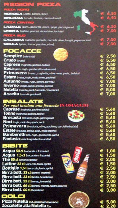 Menu di Pizza Art 