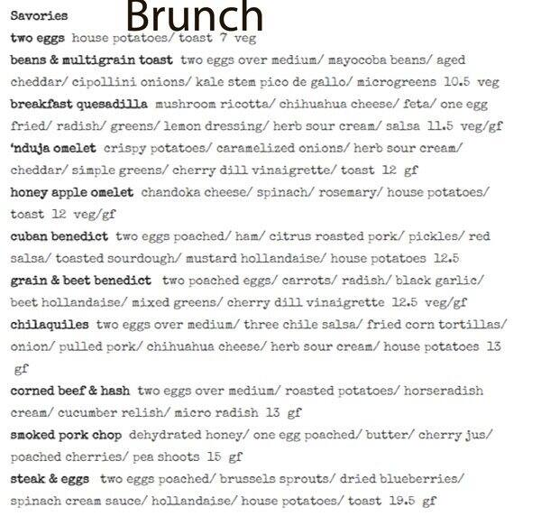 Menu at Range pub & bar, Chicago