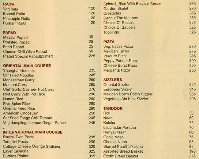 Menu at Plated, Ahmedabad, Sindhu Bhavan Road