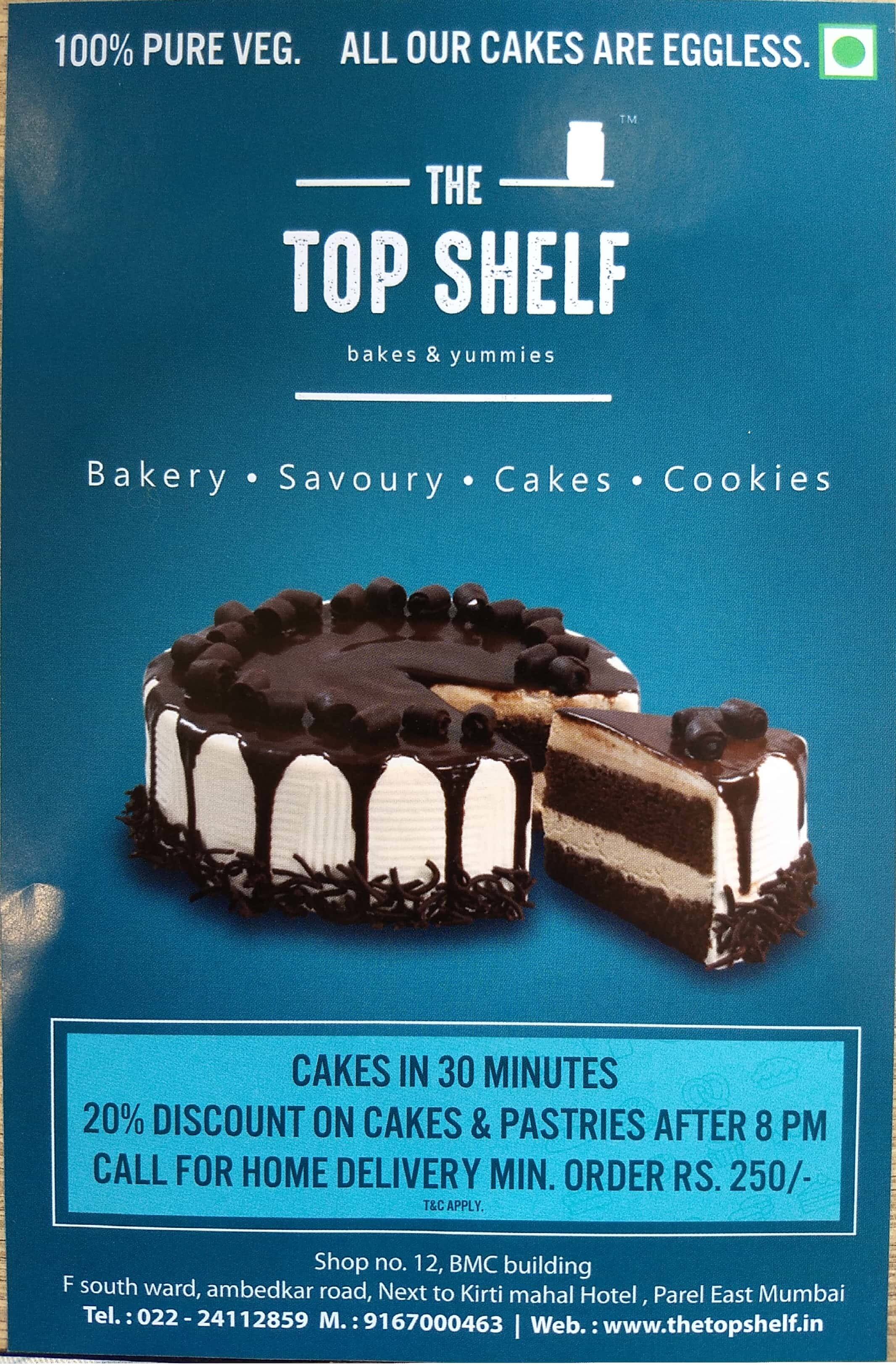 The Top Shelf Menu, Menu for The Top Shelf, Parel, Mumbai Zomato