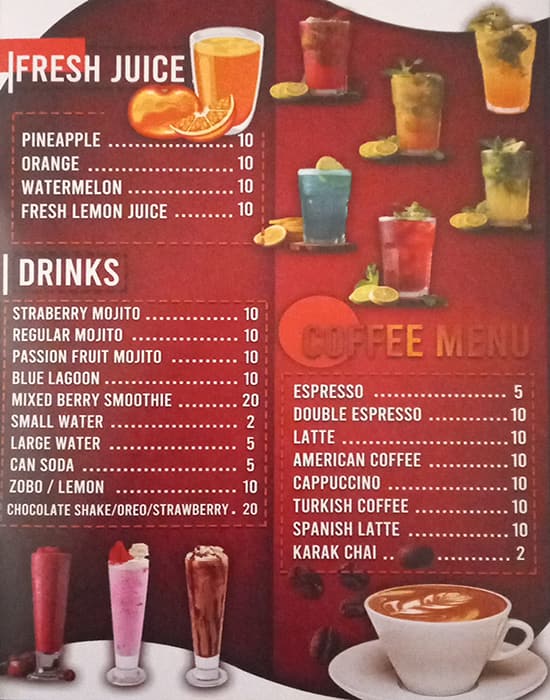 Menu at Chinmark Restaurant (Sabkah), Dubai