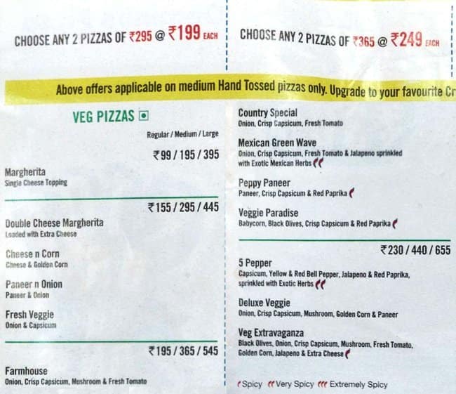 Domino's Pizza Menu, Menu for Domino's Pizza, Naktala, Kolkata - Zomato