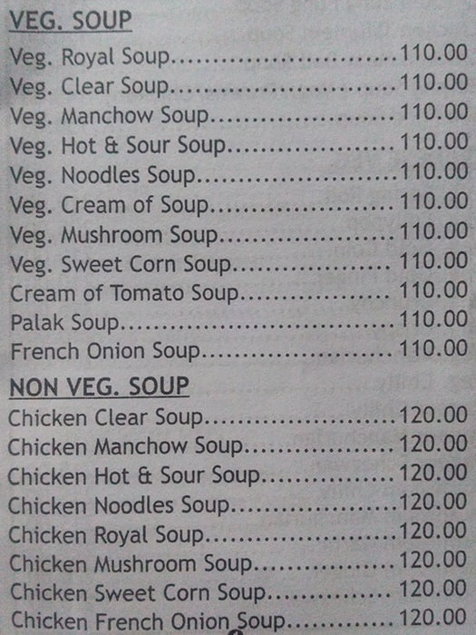 Menu of Vijaya Restaurant & Bar, Airoli, Navi Mumbai