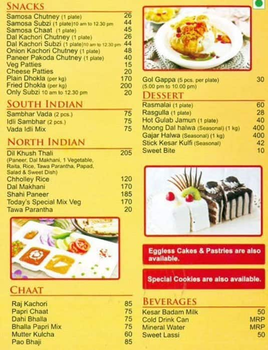 Om Sweets & Snacks Menu, Menu for Om Sweets & Snacks, Sector 57 ...