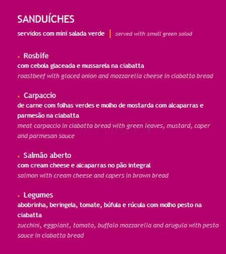 La Cantine Café cardápio