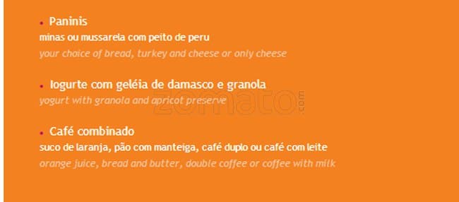 La Cantine Café cardápio