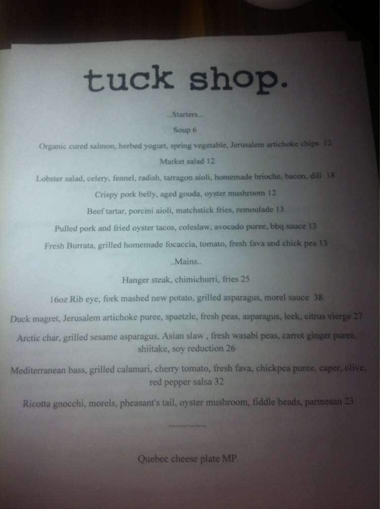 Tuck shop menu menu for tuck shop sud ouest montreal urbanspoon zomato