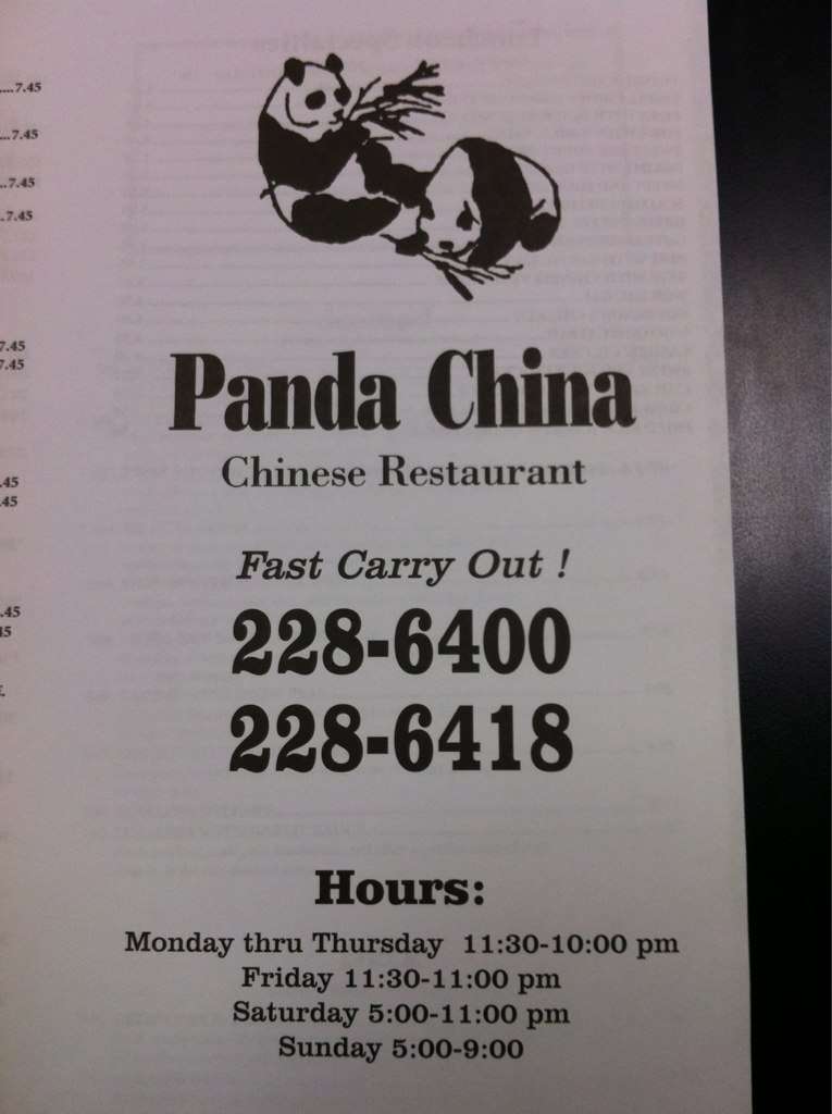 Chubby panda chinese restaurant