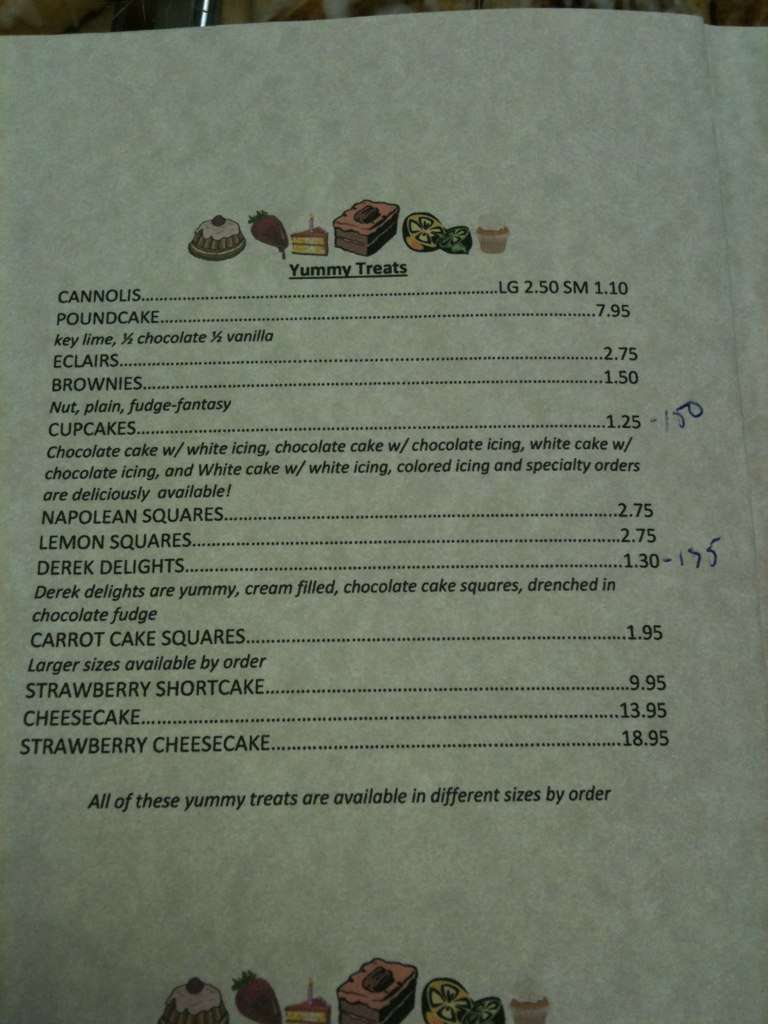Carta de Varrelmann's Bake Shop