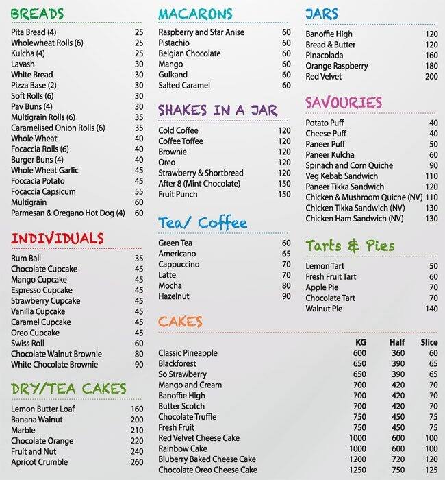 Sprinkles Bakery & More Menu Zomato