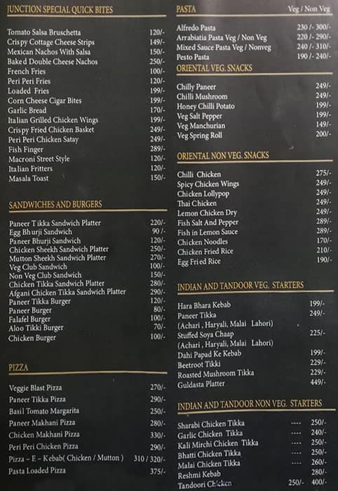 Menu at The Dhaba Junction, New Delhi, 14 A/22 Ground Floor