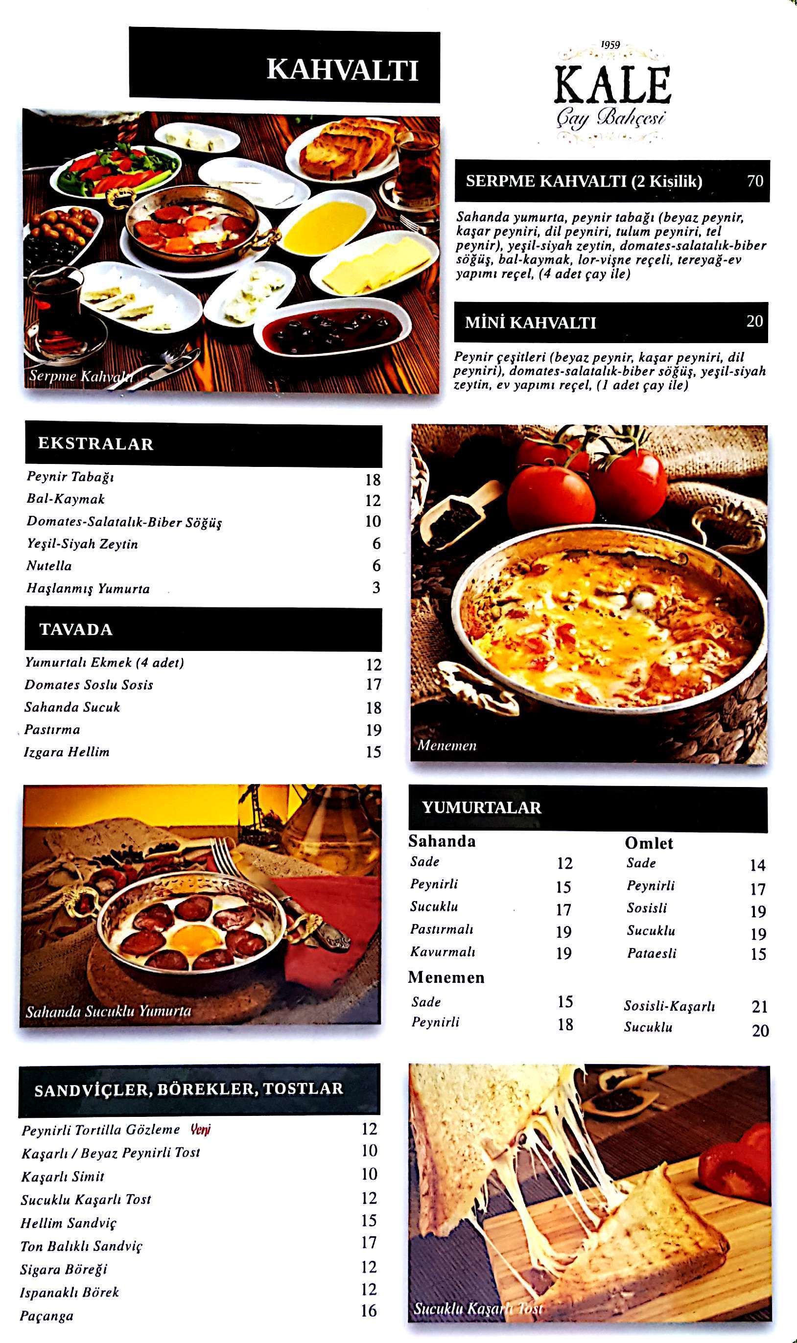 Kale Çay Bahçesi Menu Zomato Turkey