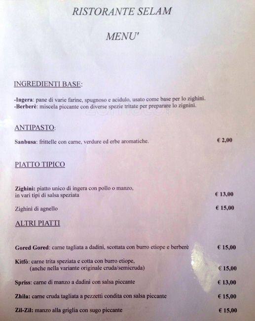 Menu di Selam 