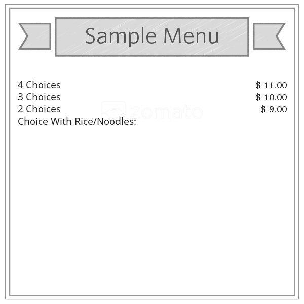 Menu At Famous Lunch Restaurant Sydney