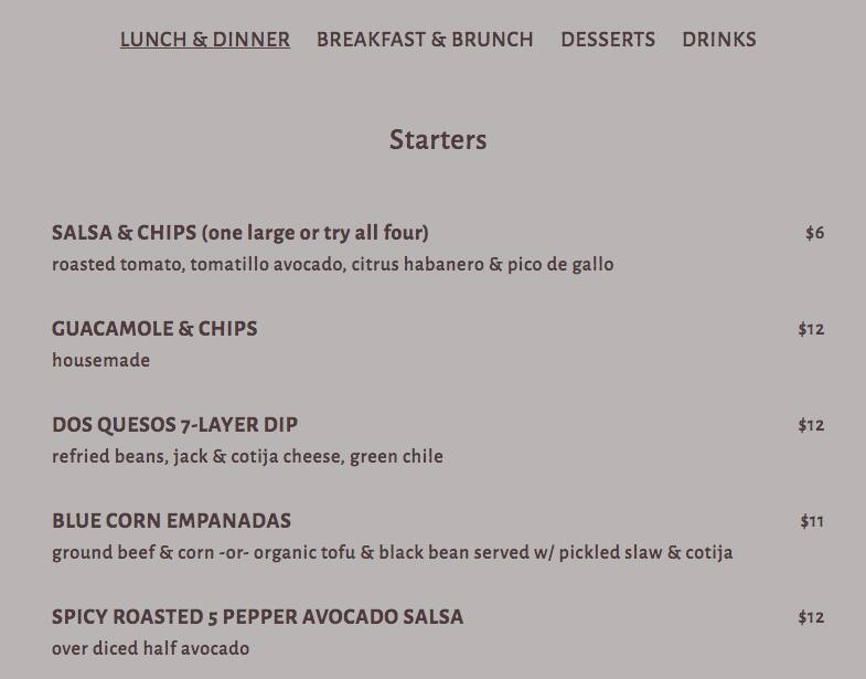 Green Chile Kitchen Menu Menu For Green Chile Kitchen Western