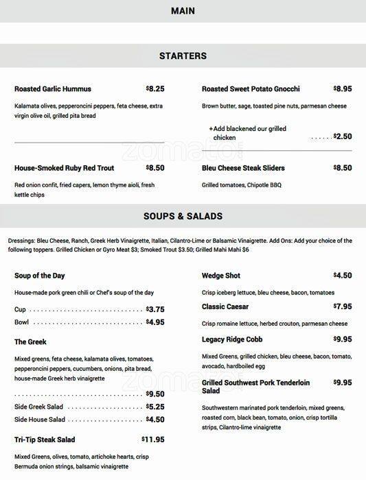 Carta de Legacy Ridge Golf Course