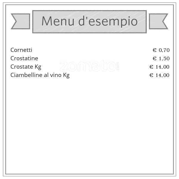 Menu di Panificio Marinelli 