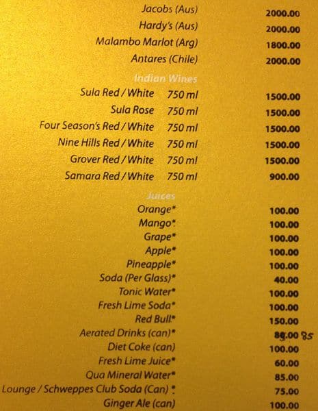 The Silver Oak (Restaurant & Bar) menu
