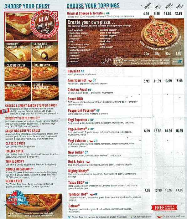 dominos pizza deals for lunch