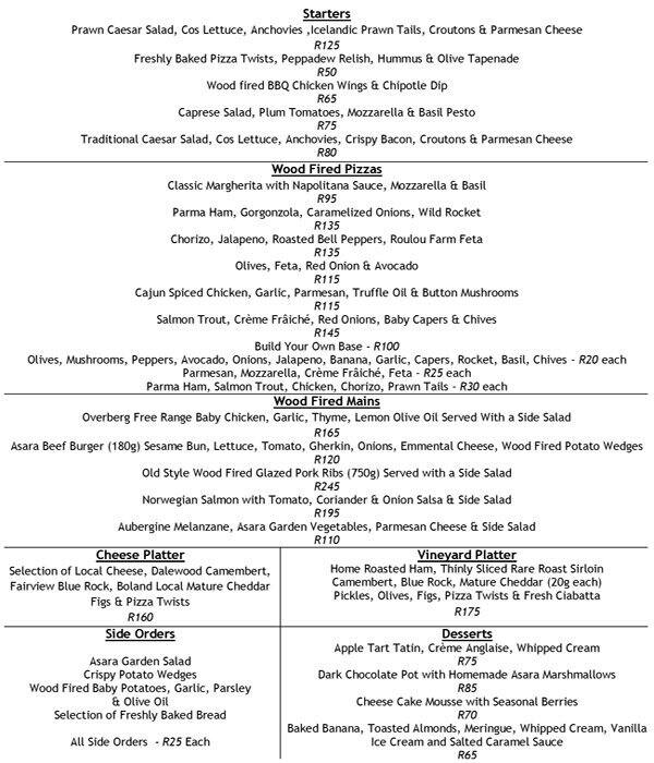 Raphael's Menu, Menu for Raphael's, Stellenbosch, Cape Town - Zomato SA