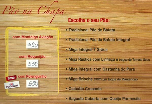 Rei do Mate cardápio