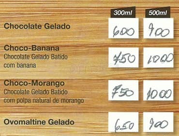 Rei do Mate cardápio