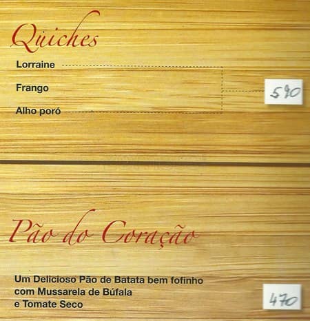 Rei do Mate cardápio