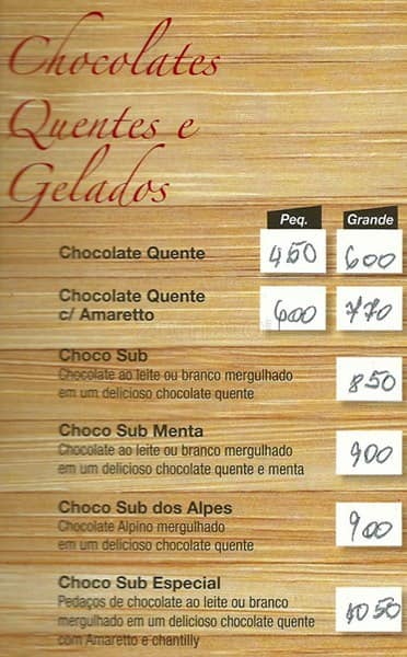 Rei do Mate cardápio