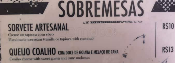 Dona Teresa cardápio