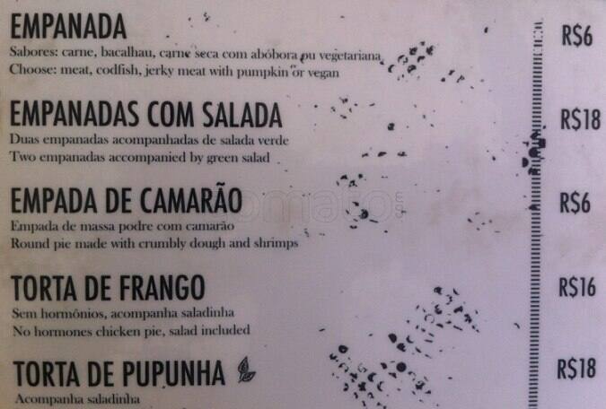 Dona Teresa cardápio