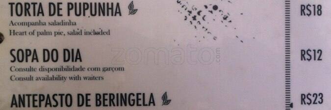 Dona Teresa cardápio